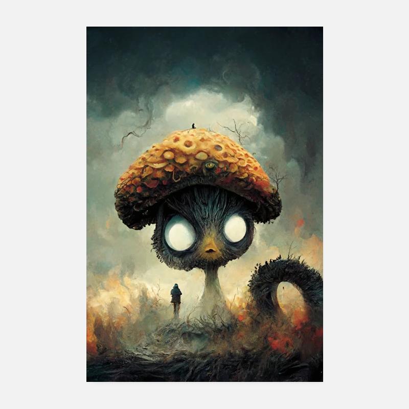 Champignon Monstre Poster 20 x 30 cm