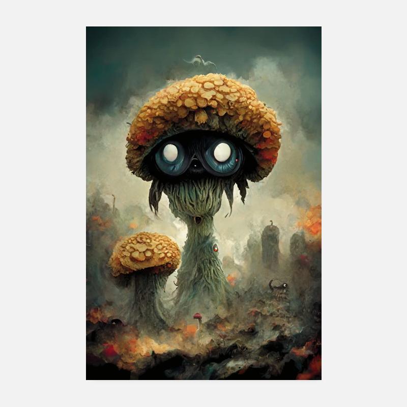 Champignon Monstre Poster 20 x 30 cm