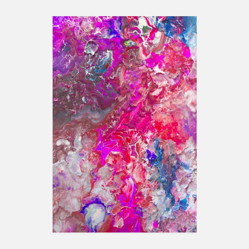Acrylic Dreams - Supernova from Pink to Blue Poster 8" x 12" (20x30 cm)