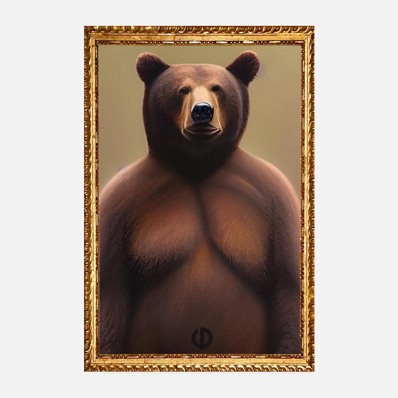 Old Bear Poster 8" x 12" (20x30 cm)