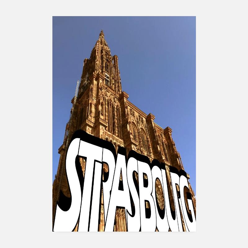 Strasbourg Graph Cathédrale Poster 20 x 30 cm