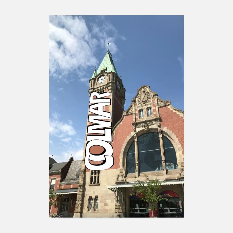 Colmar Graph Railway Station Poster 8" x 12" (20x30 cm)