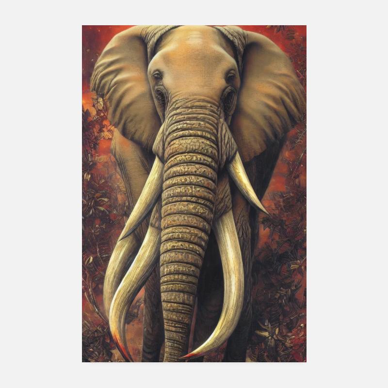 Éléphant démoniaque Poster 20 x 30 cm