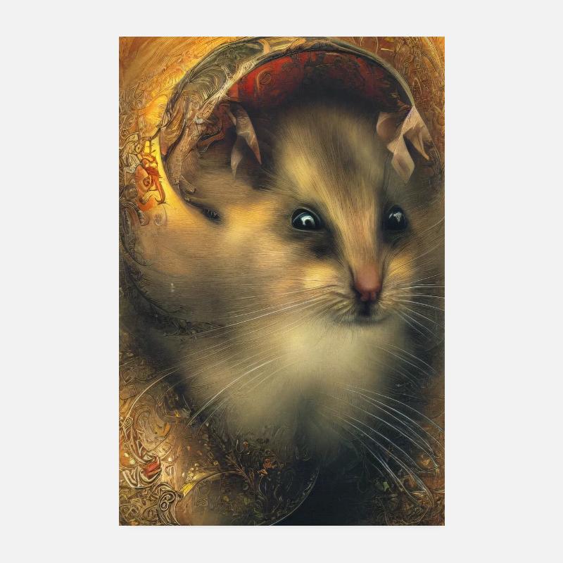 Geschmückter Hamster Poster 20x30 cm