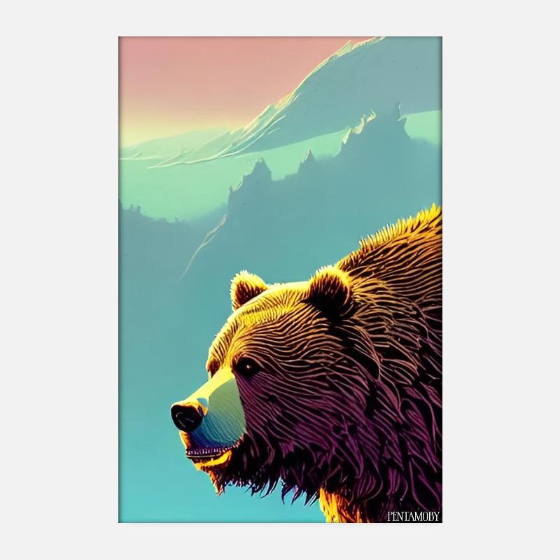 Ours Grizzly Ours brun Prédateur Forêt de faune 4 Poster 20 x 30 cm