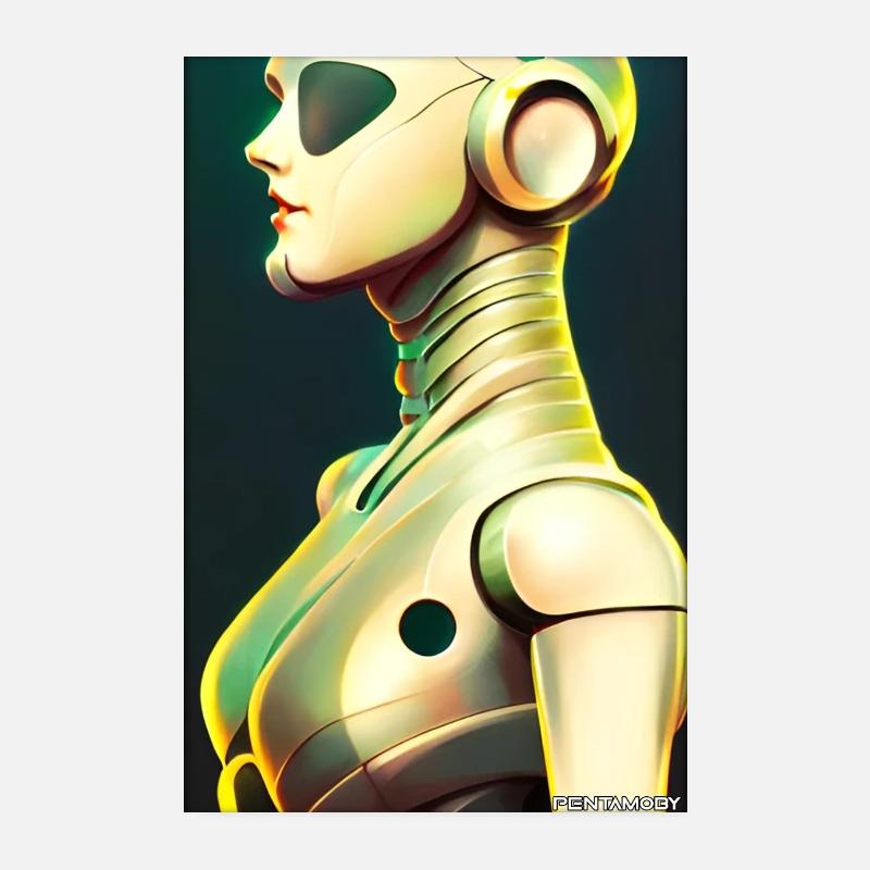 Robot Woman Future Cyborg Machine Technology Poster 8" x 12" (20x30 cm)