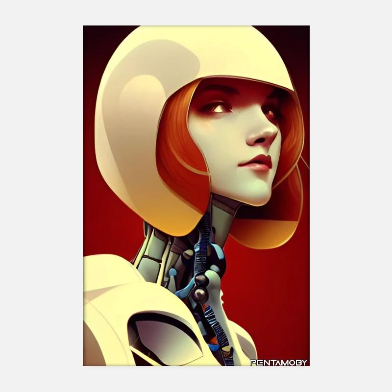 Robot Woman Future Cyborg Machine Technology Poster 20 x 30 cm