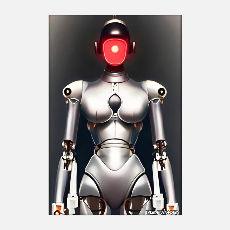Robot Woman Future Cyborg Machine Technology Poster 8" x 12" (20x30 cm)