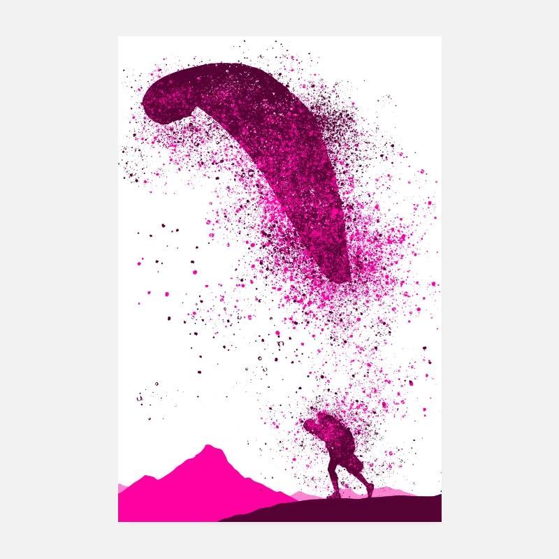 Paragliding FLY HIGH Poster Poster 20x30 cm