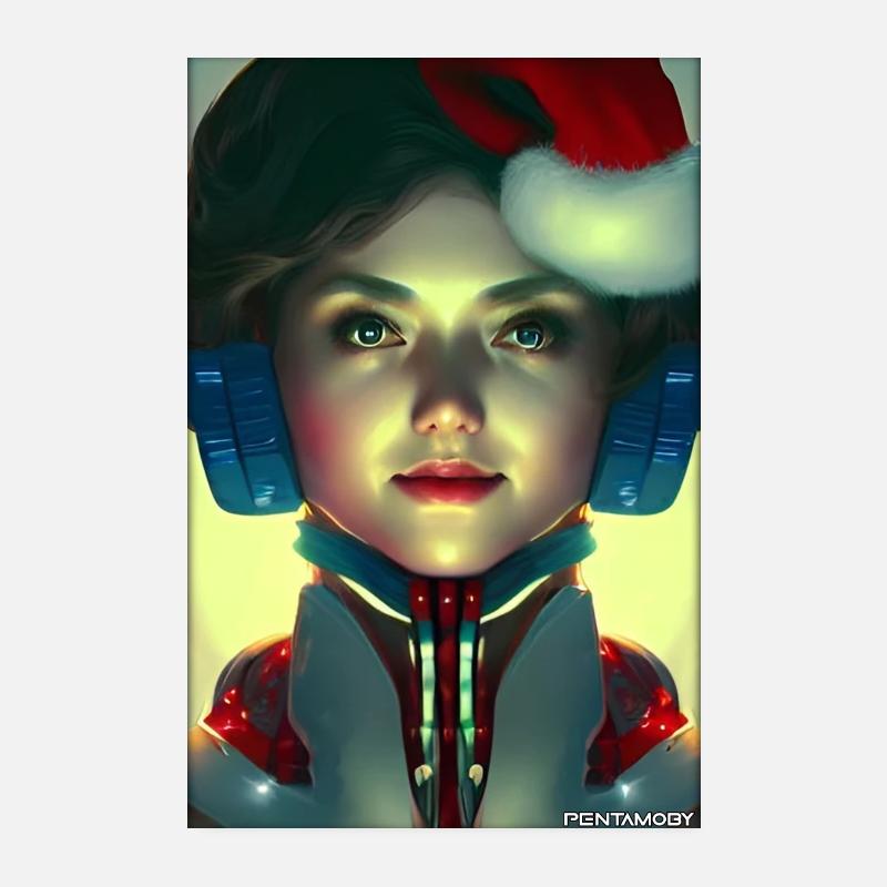 Robots Noël Future Technology Science Poster 20 x 30 cm