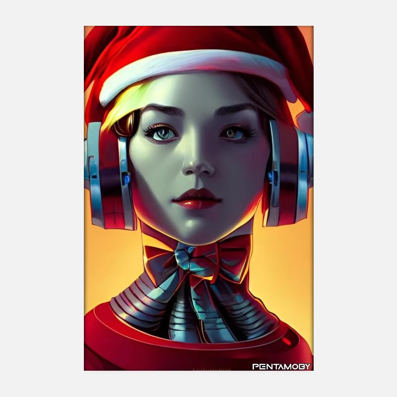 Robots Noël Future Technology Science Poster 20 x 30 cm
