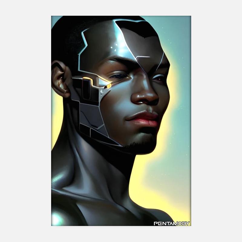 Cyborg Man Future Sci-Fi Machine Technology Poster 20 x 30 cm