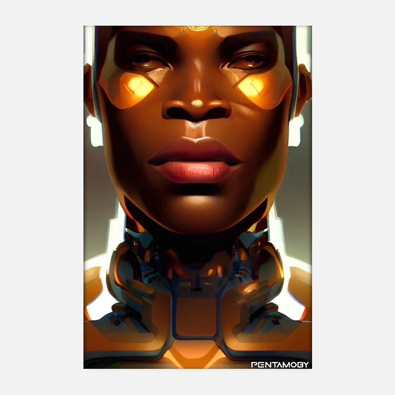 Cyborg Man Future Sci-Fi Machine Technology Poster 20 x 30 cm
