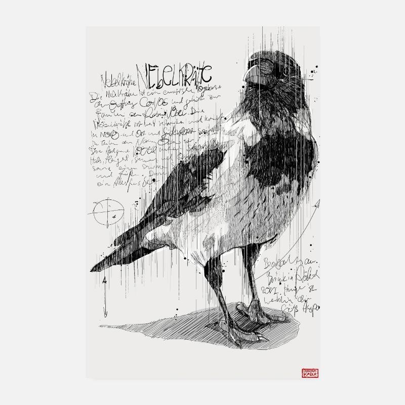 Nebelkrähe Poster 20x30 cm