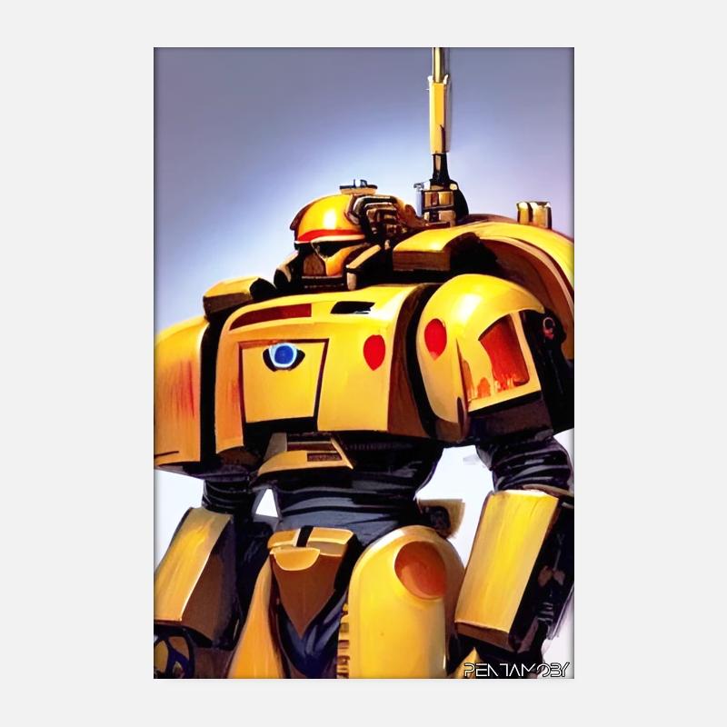 Kampfbot Roboter Supersoldat Maschine Krieger Poster 20x30 cm