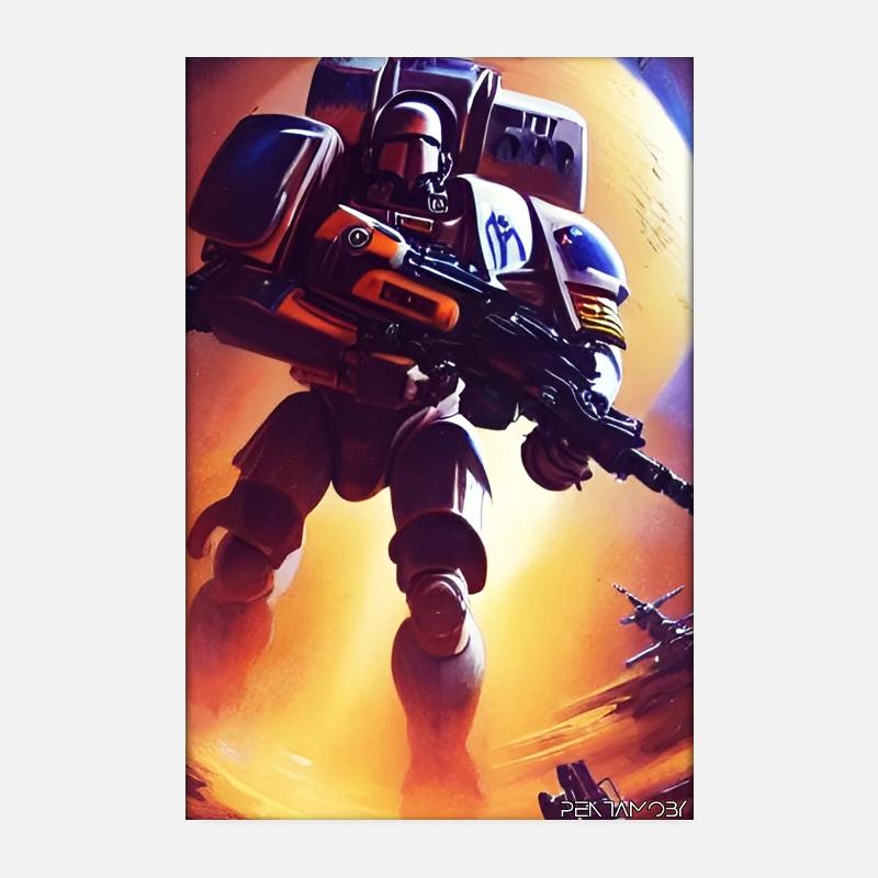 Kampfbot Robot Super Soldat Machine Guerrier Poster 20 x 30 cm