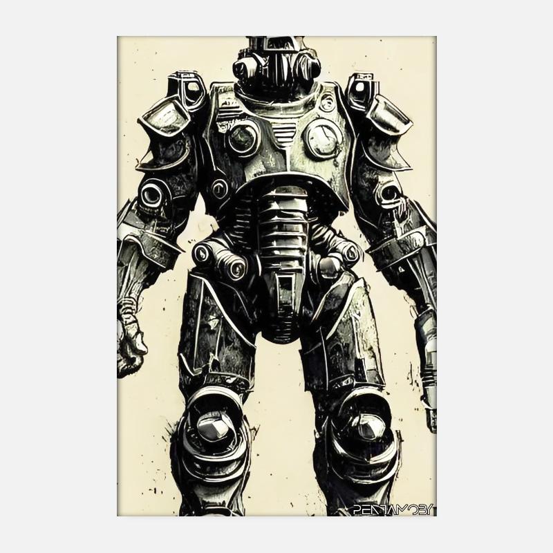 Kampfbot Robot Super Soldat Machine Guerrier Poster 20 x 30 cm