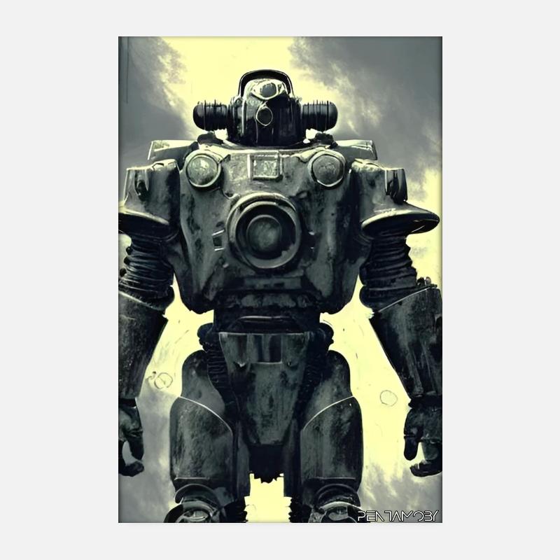 Kampfbot Roboter Supersoldat Maschine Krieger Poster 20x30 cm