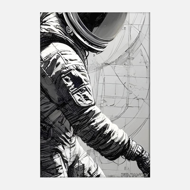 Astronaut Zukunft Sci-Fi Technik Poster 20x30 cm