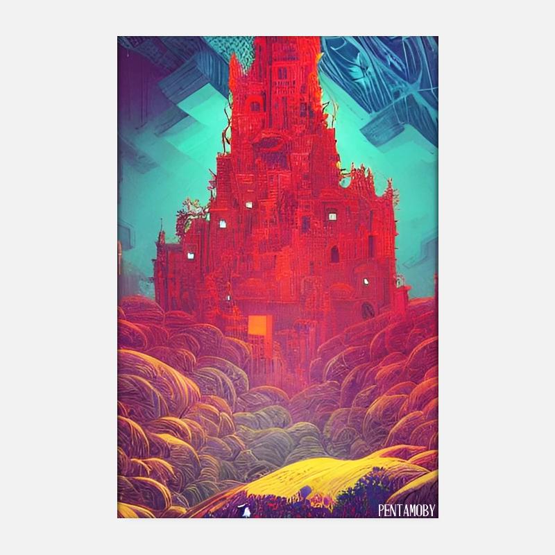 Castle Castle Fortress Architecture Landscape Poster 8" x 12" (20x30 cm)
