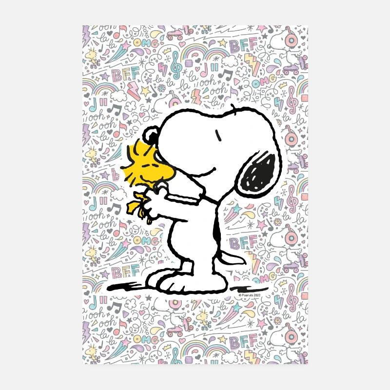 Peanuts Snoopy e Woodstock BFF Poster - Poster 20x30 cm - bianco