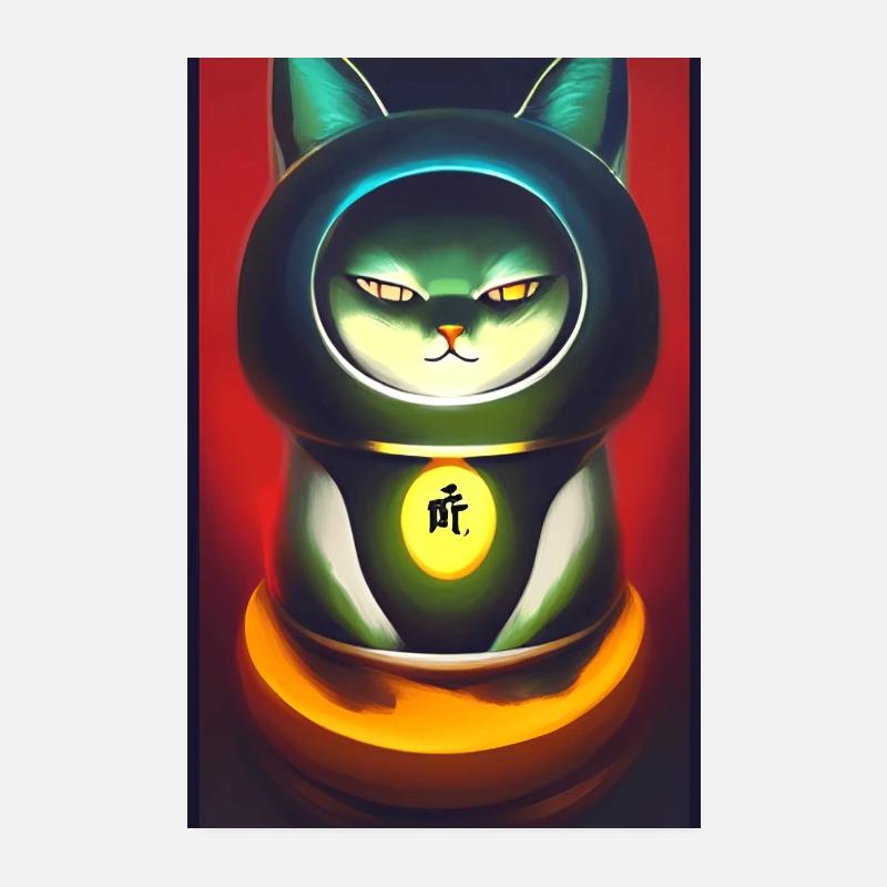 Maneki neko 3 Poster 20 x 30 cm