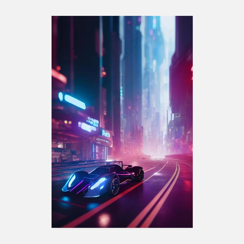 NeonCar Future Poster 8" x 12" (20x30 cm)