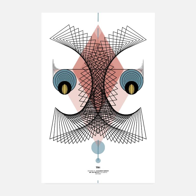 Abstraxas - Poster 20x30 cm - Weiß