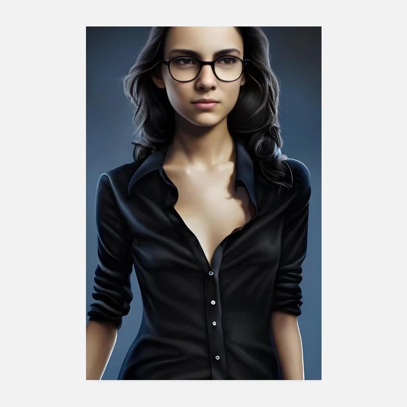 Dark Nerd - Poster 20x30 cm - Weiß