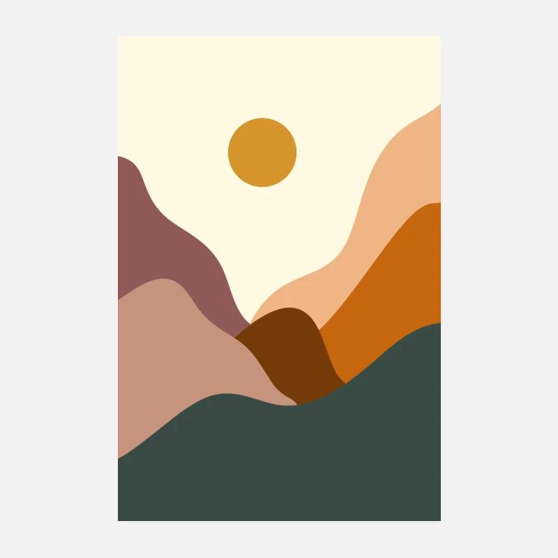 Abstraktes Gebirge Poster 20x30 cm