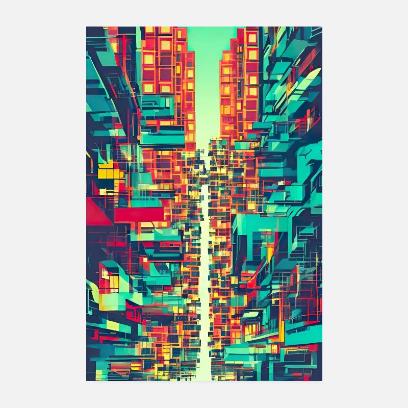 Abstract artwork Colorful decoration Poster 8" x 12" (20x30 cm)