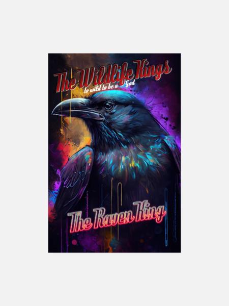 The Wildlife Kings - The Raven King - Poster 20x30 cm - Weiß - Vorne