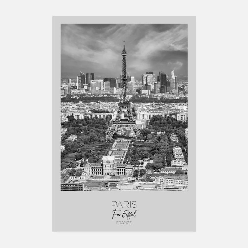 Gros plan : Vue de la Tour Eiffel par PARIS Poster 20 x 30 cm