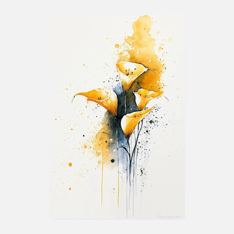 Composition Florale -1- Aquarelle Poster 20 x 30 cm