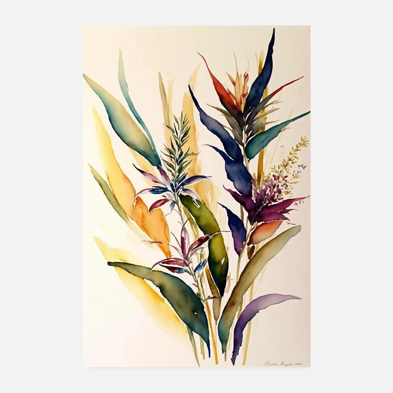 Composition Florale -5- Aquarelles Poster 20 x 30 cm
