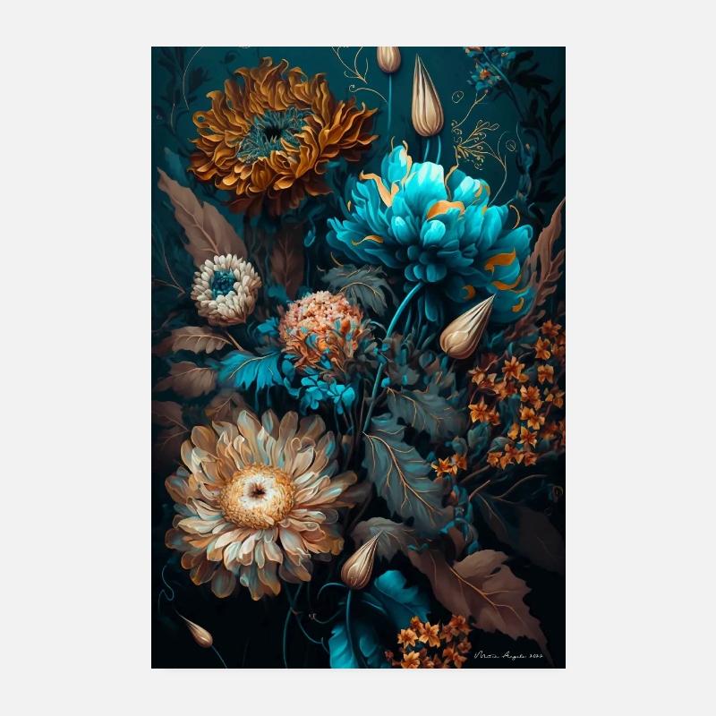 Composition Florale -10- Art Digital Poster 20 x 30 cm