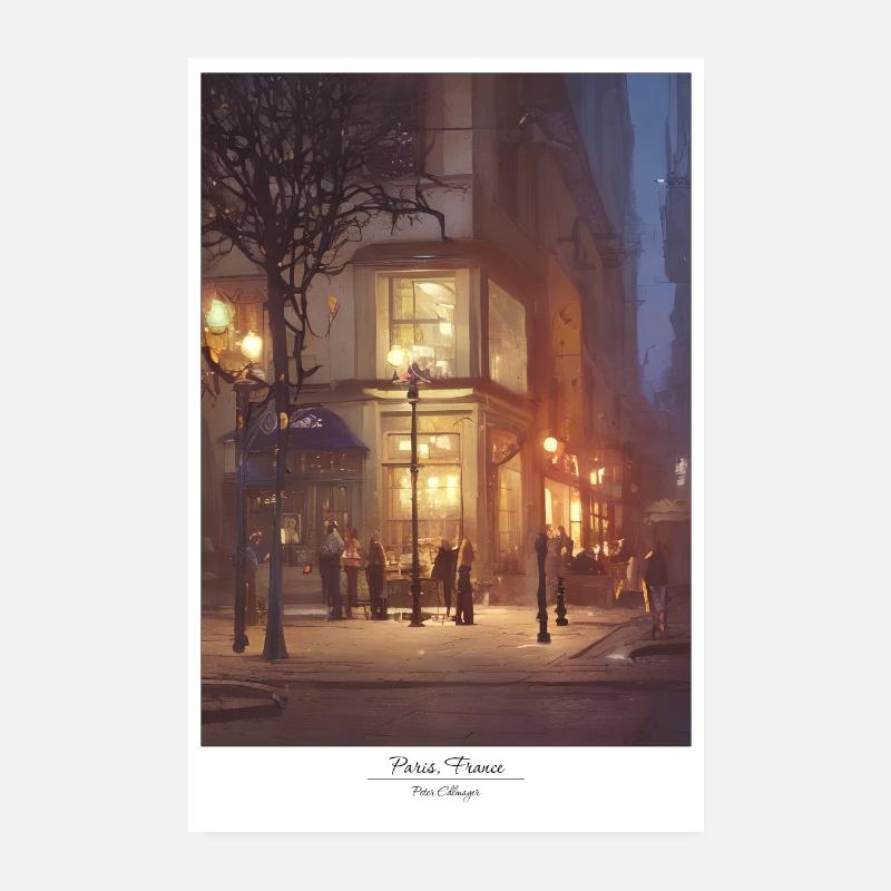 Paris - Poster 20x30 cm - Weiß