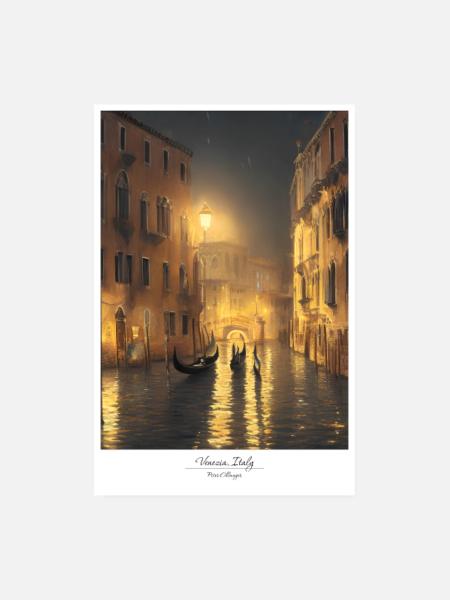 Venezia - Poster 20x30 cm - Weiß