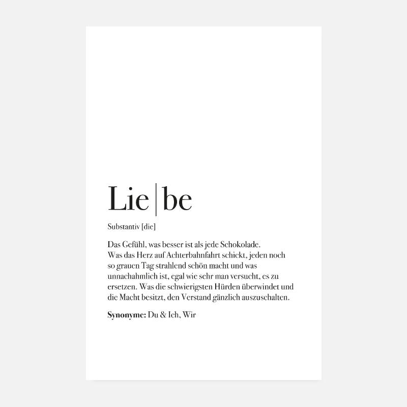 Liebe Definition Poster 20x30 cm
