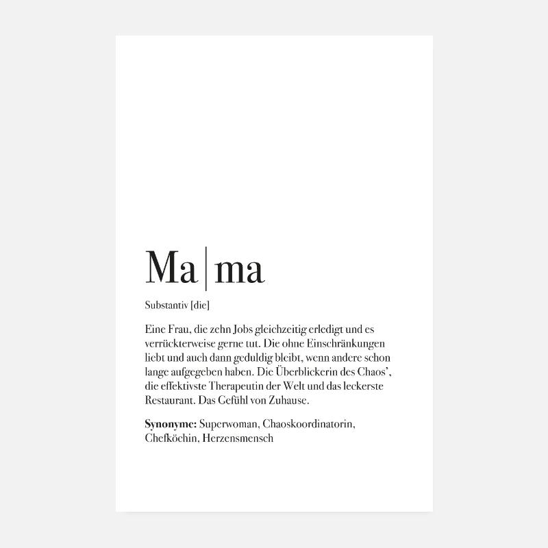Mama Definition Poster 20x30 cm