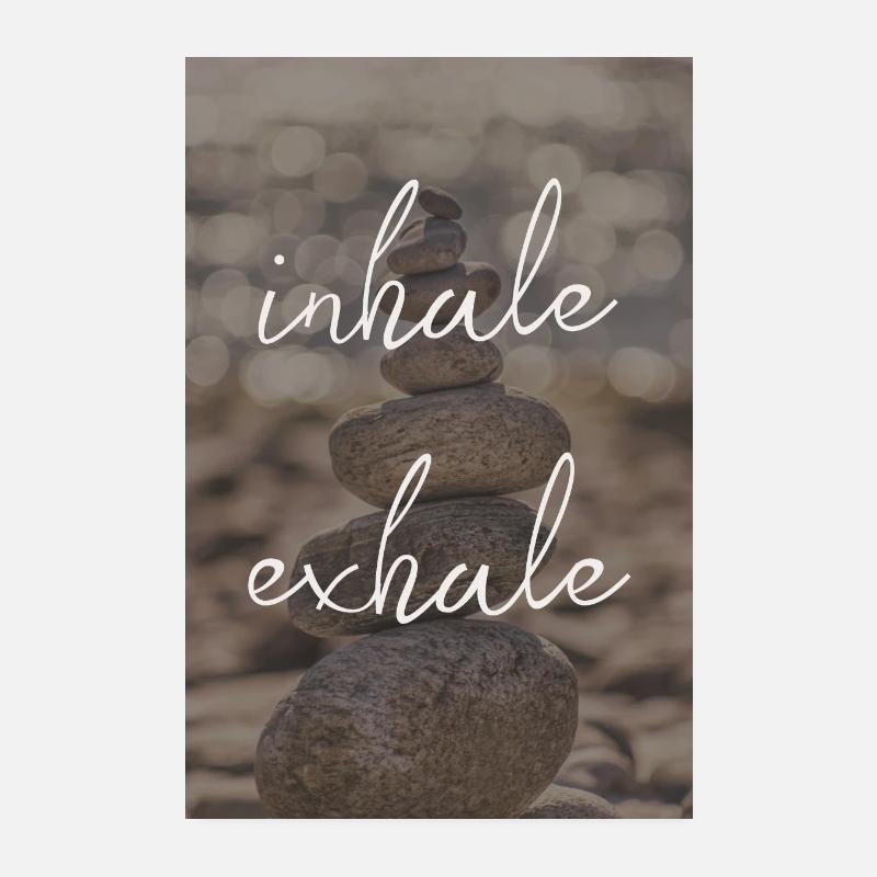 Inhalt Exhale Yoga Poster Dekor Zen Poster 20x30 cm