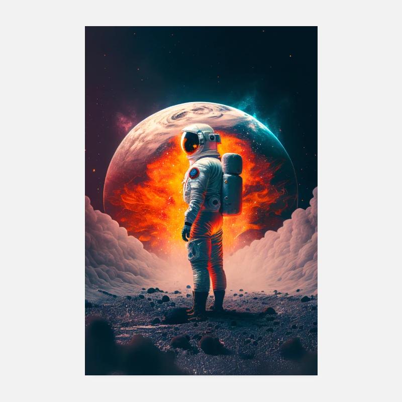 Astronaut Poster | Raumfahrt Design | AI generated Poster 20x30 cm
