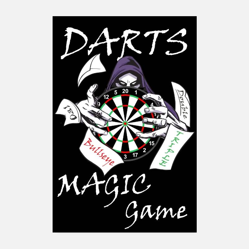 Dart Design in mystical style, Dart Magic Game, Poster 8" x 12" (20x30 cm)