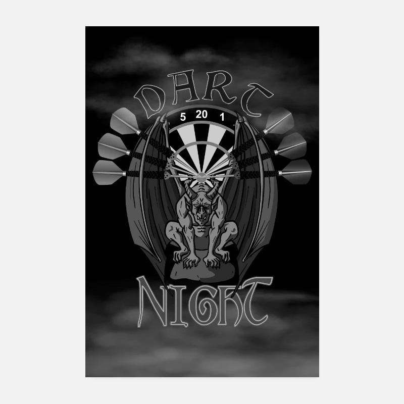 Dart Night, Dart Design, Gothic Design, mystisch Poster 20x30 cm