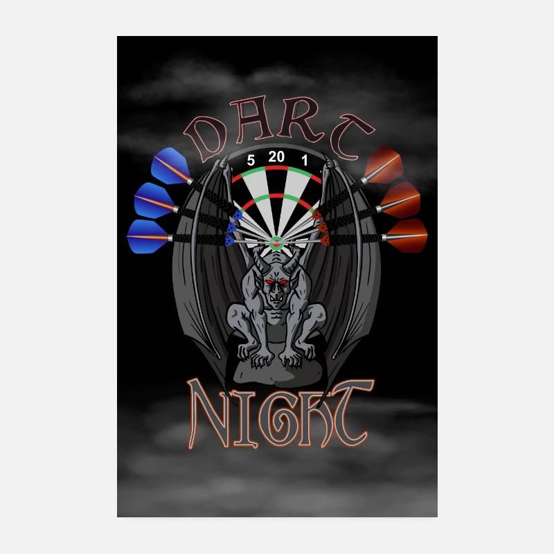 Dart Night, Dart Design, Gothic Design, mystical Poster 8" x 12" (20x30 cm)