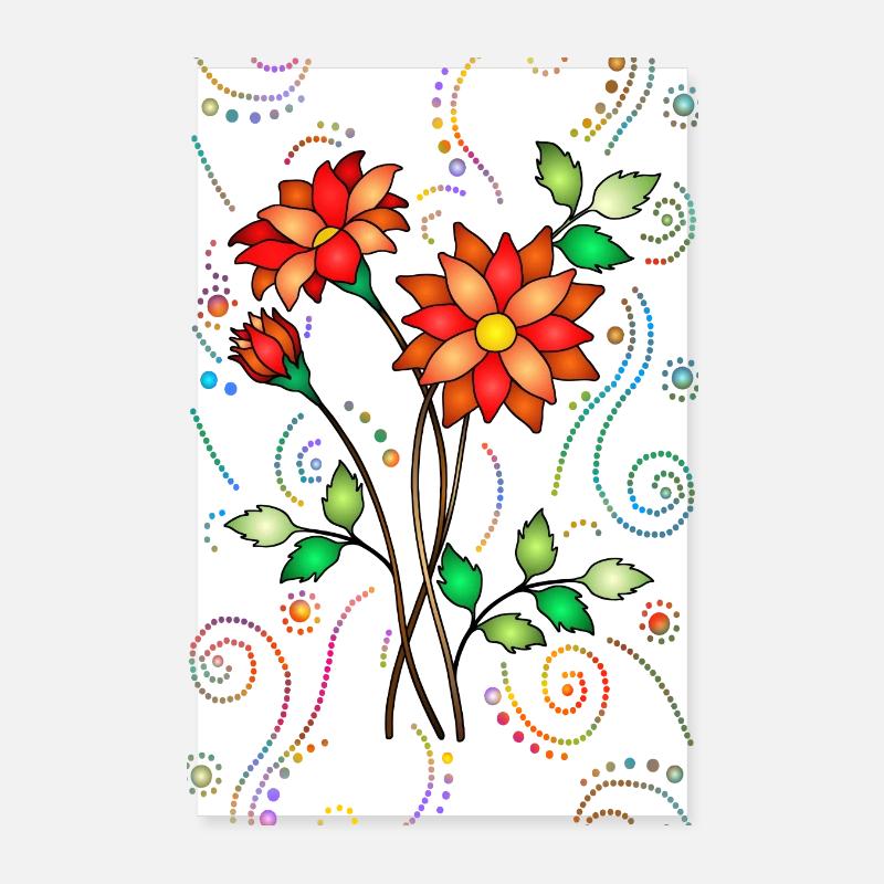 Flowers Poster 8" x 12" (20x30 cm)