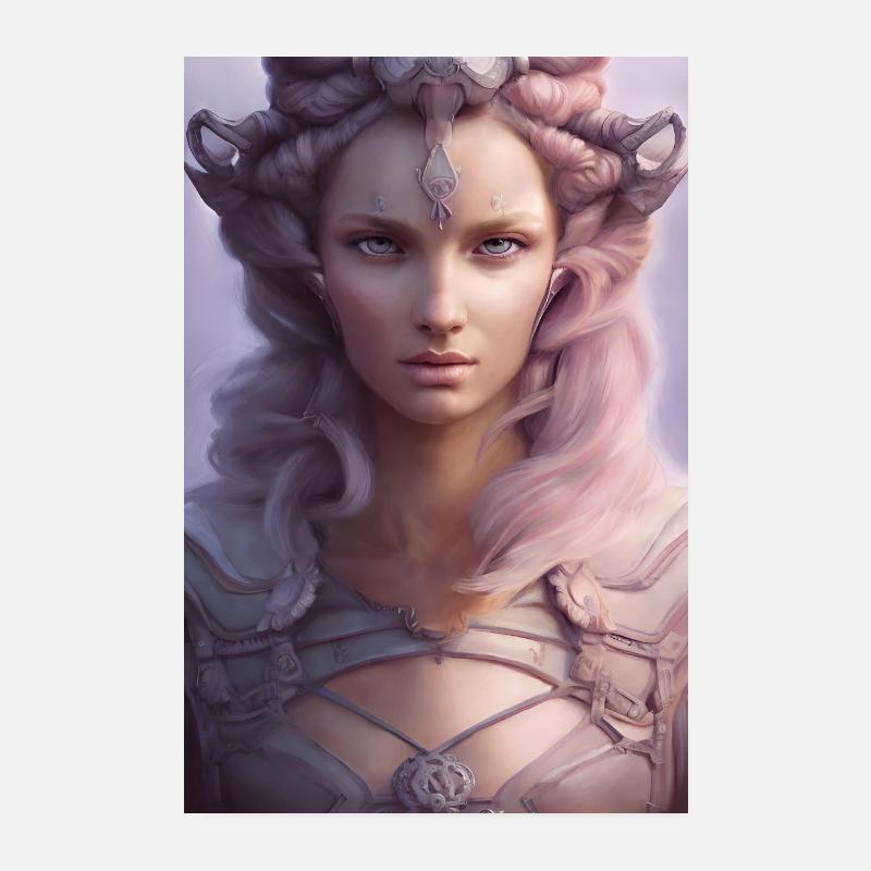 Fantasy Kriegerin Poster 20x30 cm