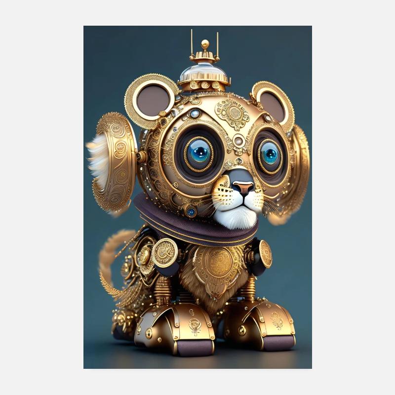 Mignon Clockwork Baby Lion Android Poster 20 x 30 cm