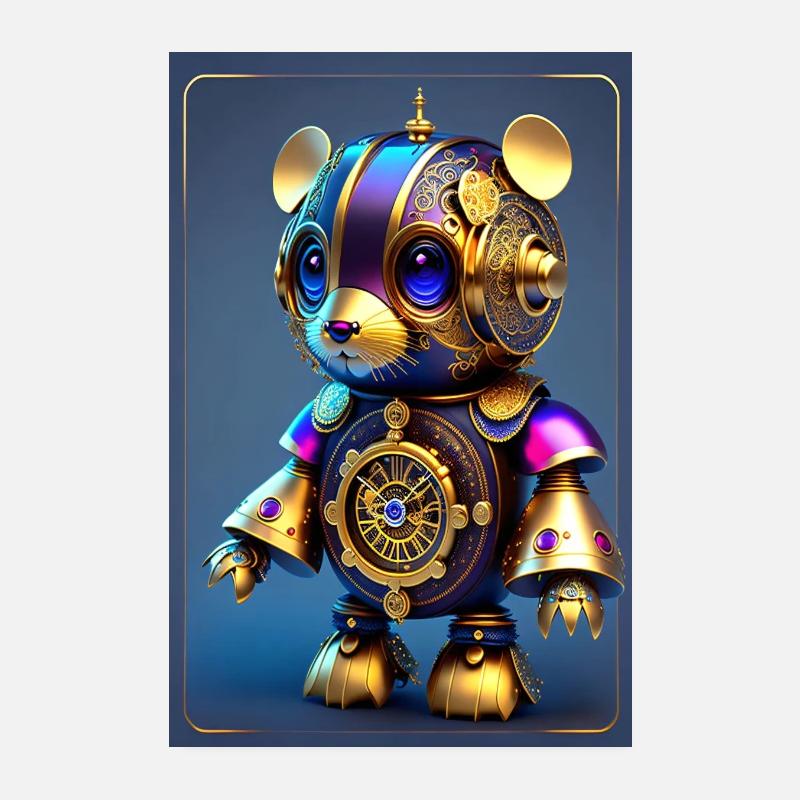 Mignon Clockwork Bébé Hamster Android Poster 20 x 30 cm