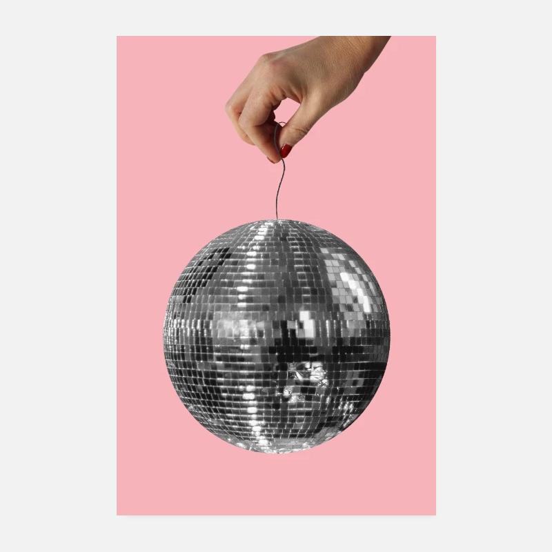 Affiche rétro boule disco Impression d’art Poster 20 x 30 cm